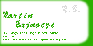 martin bajnoczi business card